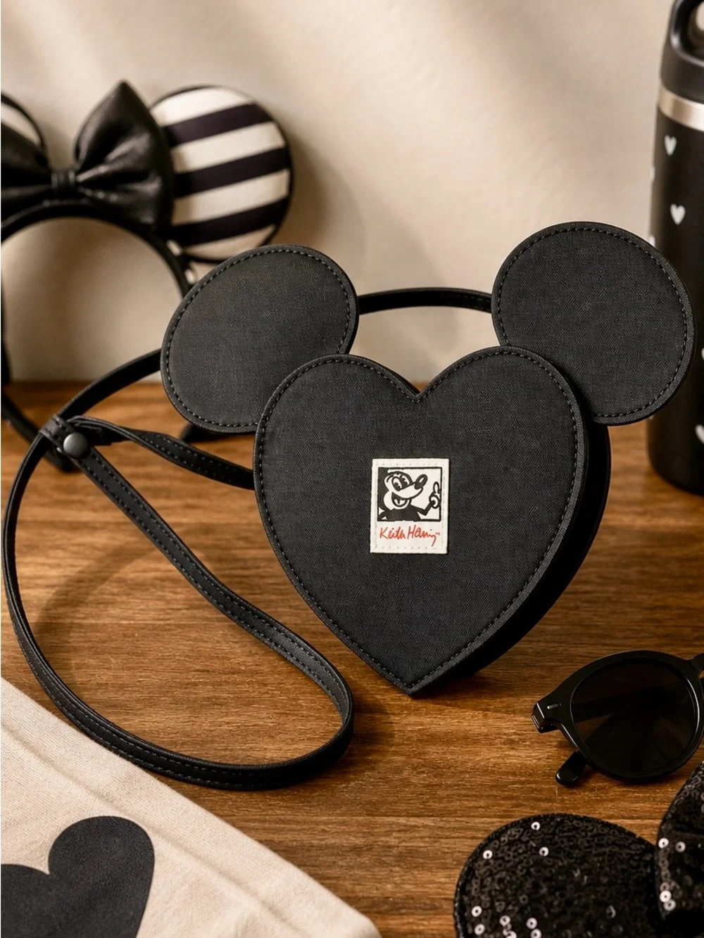 Disney x Keith Haring for H&M heart mouse ears shoulder bag